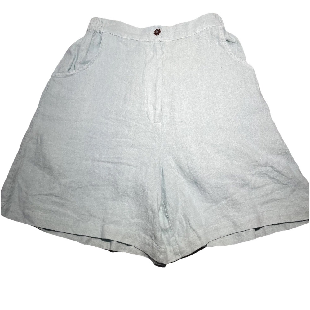 KIKO Comfortable Clothing Linen Shorts Women's Small Bermuda Button Fly READ